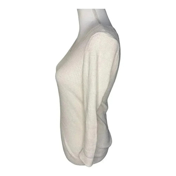 Banana Republic Women’s XS Ivory Long Sleeved Crewneck Pullover Sweater - Picture 2 of 4